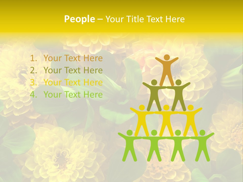 Yellow Flower Background PowerPoint Template