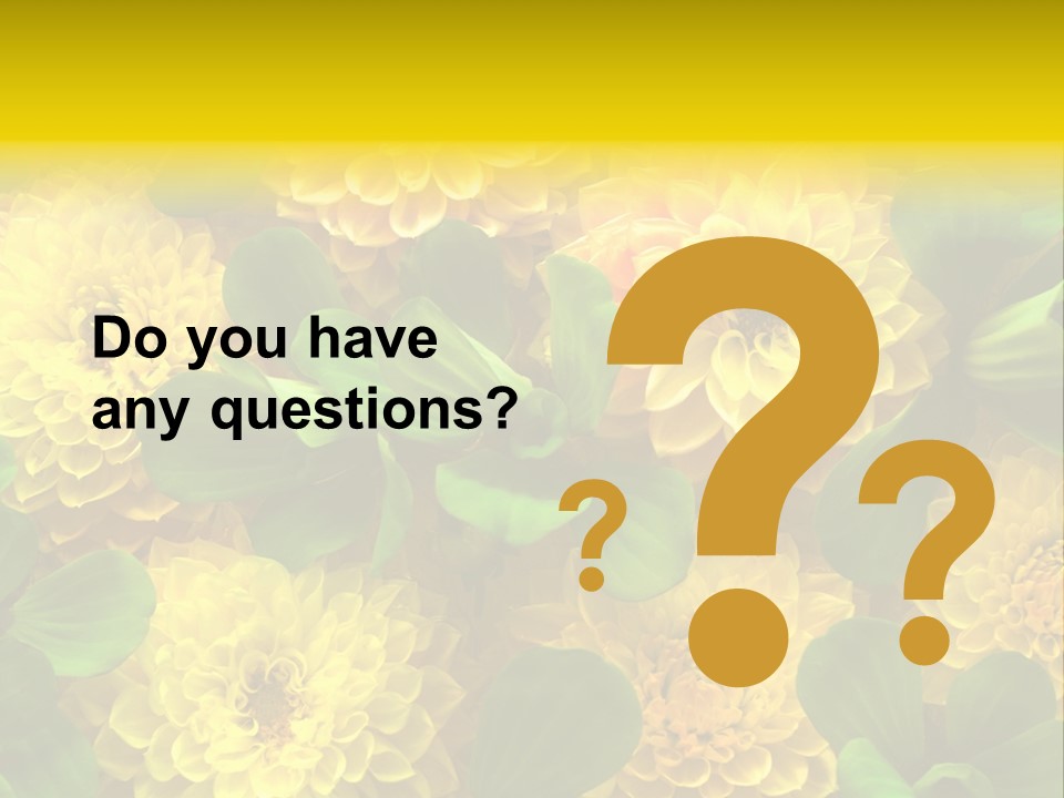 Yellow Flower Background PowerPoint Template