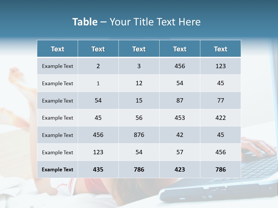 Woman With Her Computer PowerPoint Template