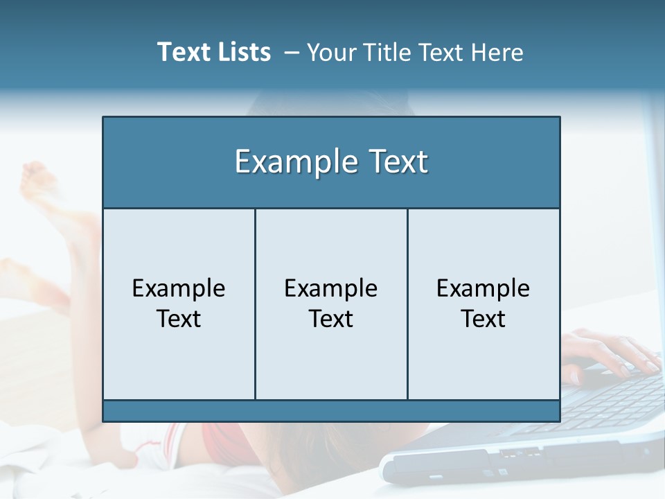 Woman With Her Computer PowerPoint Template