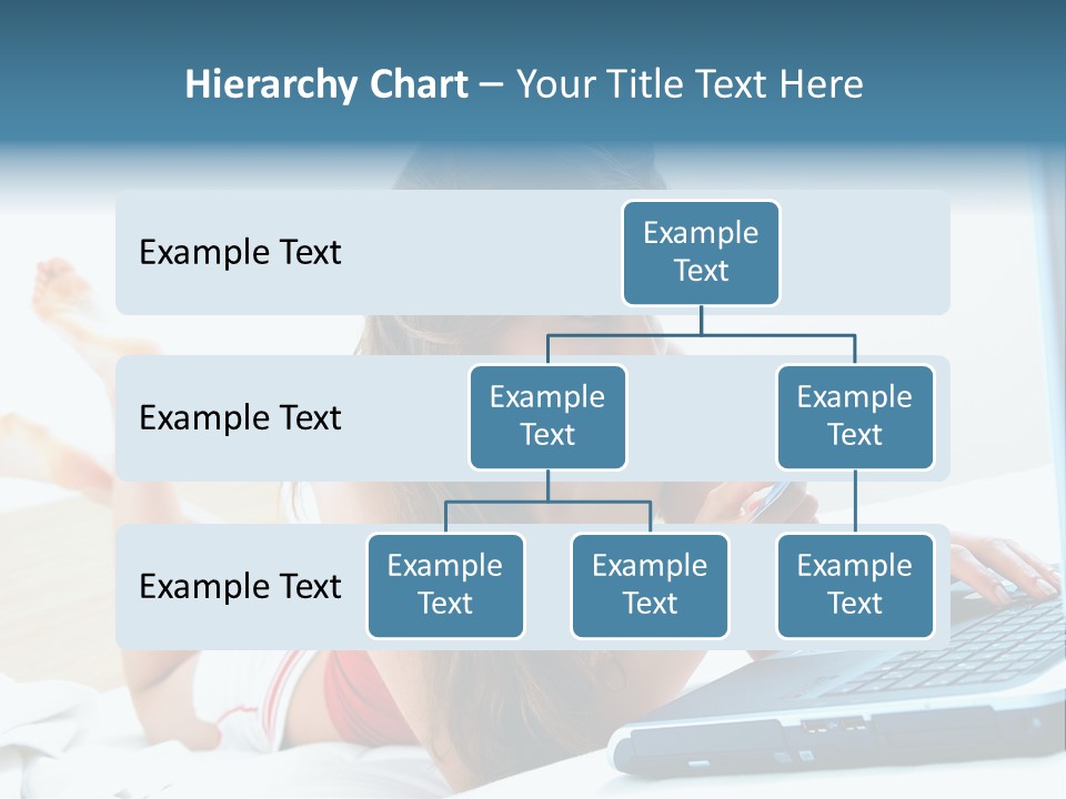 Woman With Her Computer PowerPoint Template