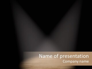 A Double Spot Light On A Stage PowerPoint Template