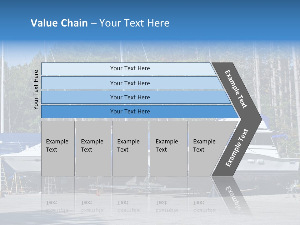 Winterized Boat In Parking Lot PowerPoint Template