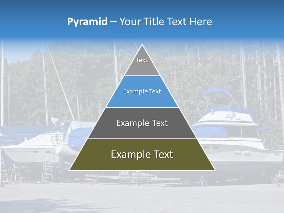 Winterized Boat In Parking Lot PowerPoint Template