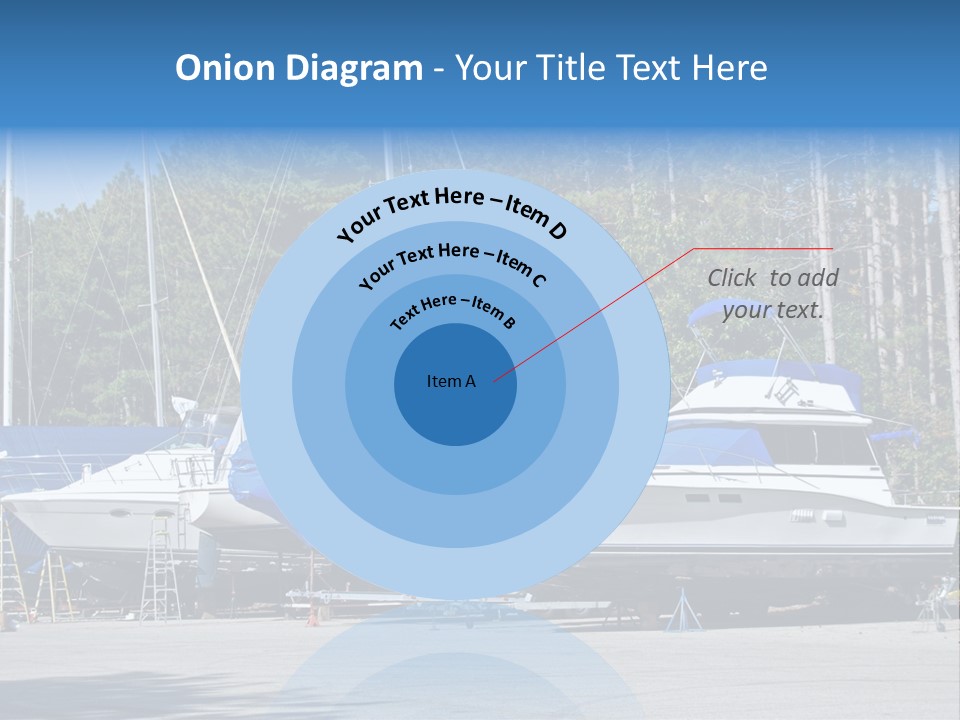 Winterized Boat In Parking Lot PowerPoint Template