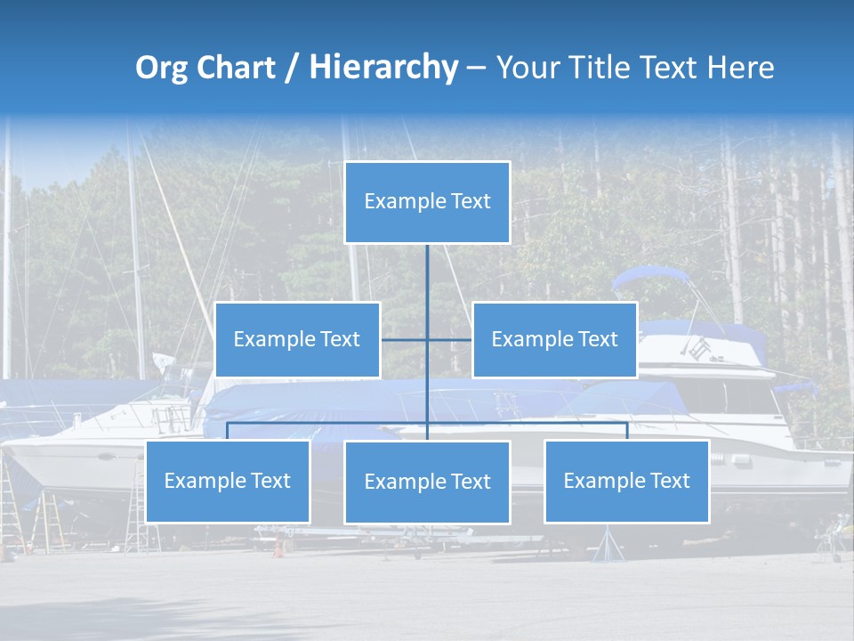 Winterized Boat In Parking Lot PowerPoint Template