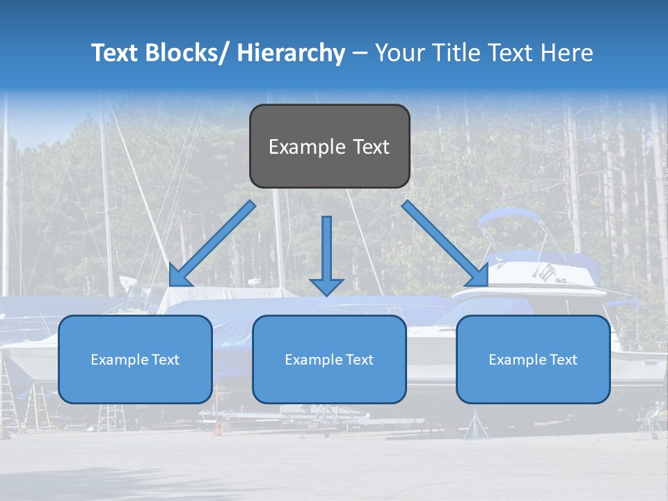 Winterized Boat In Parking Lot PowerPoint Template