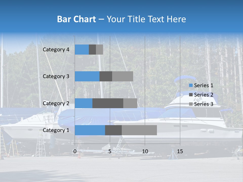 Winterized Boat In Parking Lot PowerPoint Template