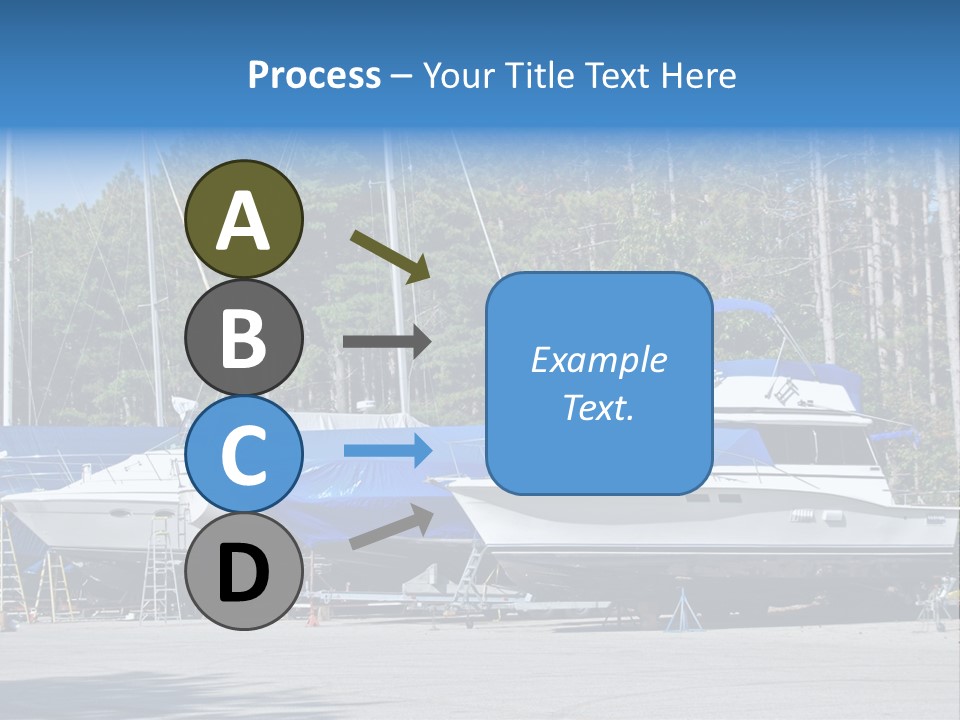 Winterized Boat In Parking Lot PowerPoint Template