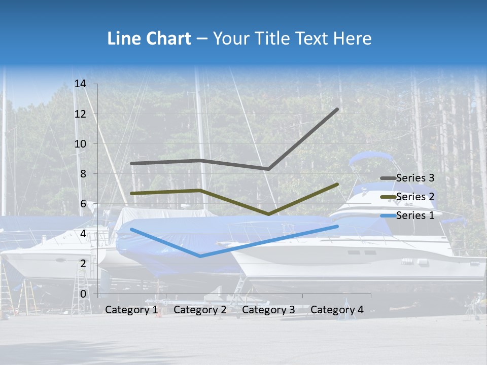 Winterized Boat In Parking Lot PowerPoint Template
