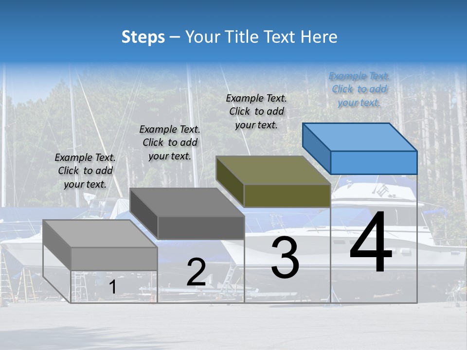 Winterized Boat In Parking Lot PowerPoint Template