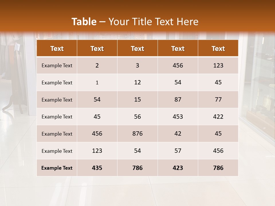 Hall Of A Modern Business Centre With Set Of Glass Show-Windows PowerPoint Template