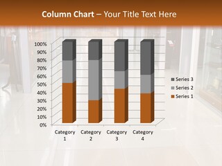 Hall Of A Modern Business Centre With Set Of Glass Show-Windows PowerPoint Template