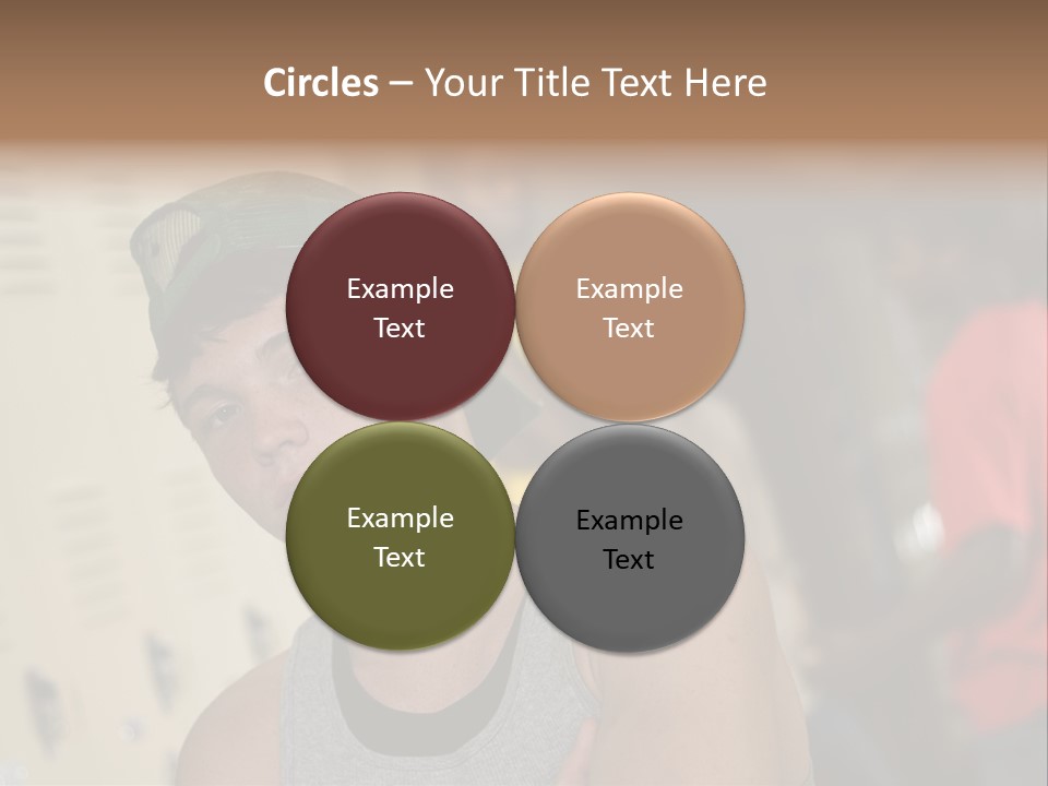 Tough Guys At School Hanging Around The Locker. Great For Peer-Pressure Communication. The Bad Crowd. PowerPoint Template