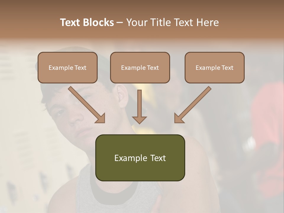 Tough Guys At School Hanging Around The Locker. Great For Peer-Pressure Communication. The Bad Crowd. PowerPoint Template