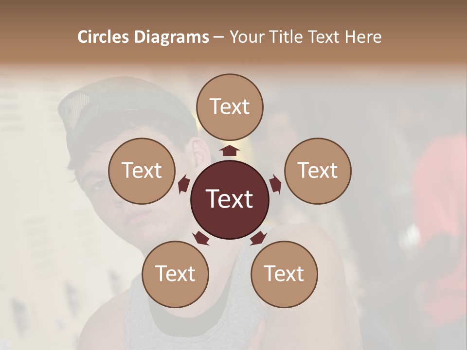 Tough Guys At School Hanging Around The Locker. Great For Peer-Pressure Communication. The Bad Crowd. PowerPoint Template