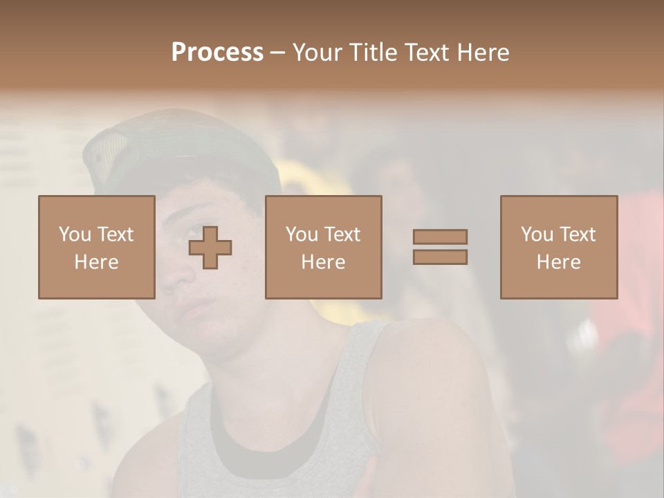 Tough Guys At School Hanging Around The Locker. Great For Peer-Pressure Communication. The Bad Crowd. PowerPoint Template