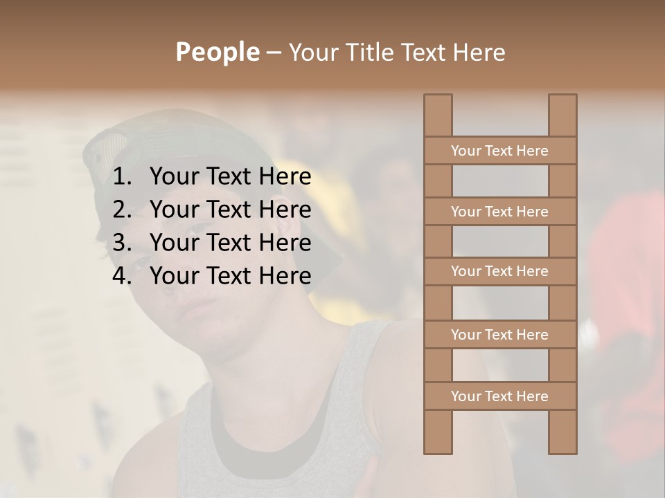Tough Guys At School Hanging Around The Locker. Great For Peer-Pressure Communication. The Bad Crowd. PowerPoint Template