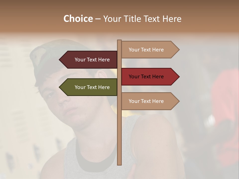 Tough Guys At School Hanging Around The Locker. Great For Peer-Pressure Communication. The Bad Crowd. PowerPoint Template