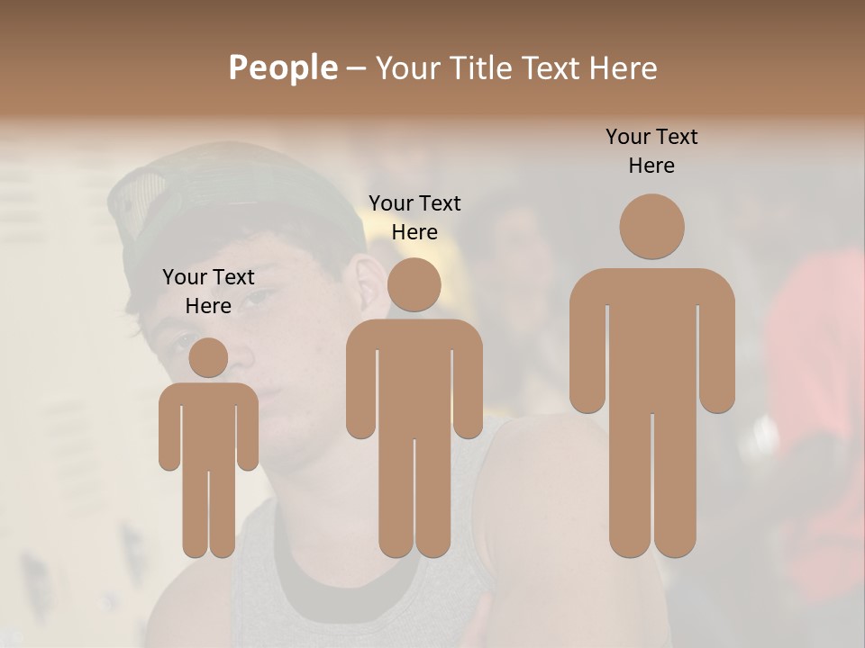 Tough Guys At School Hanging Around The Locker. Great For Peer-Pressure Communication. The Bad Crowd. PowerPoint Template