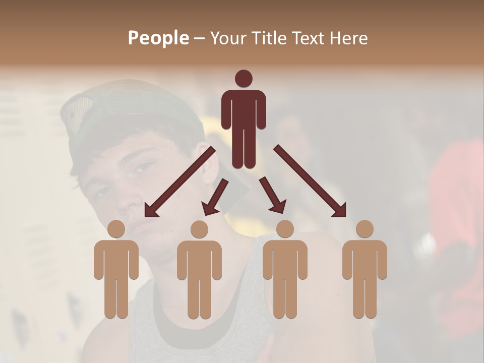 Tough Guys At School Hanging Around The Locker. Great For Peer-Pressure Communication. The Bad Crowd. PowerPoint Template