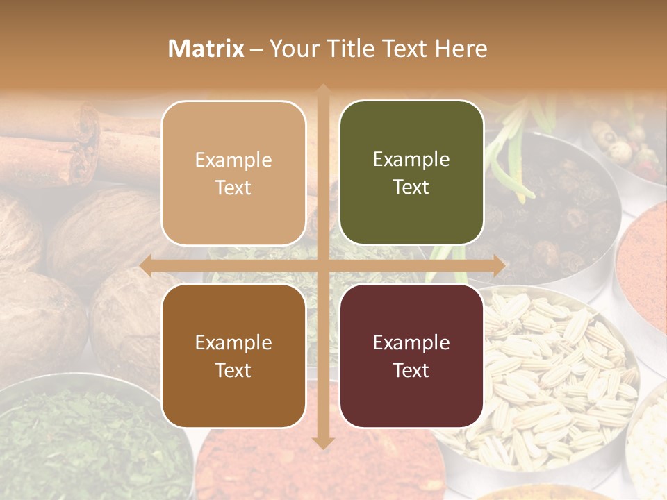 Spices And Herbs Used In Indian Cooking PowerPoint Template