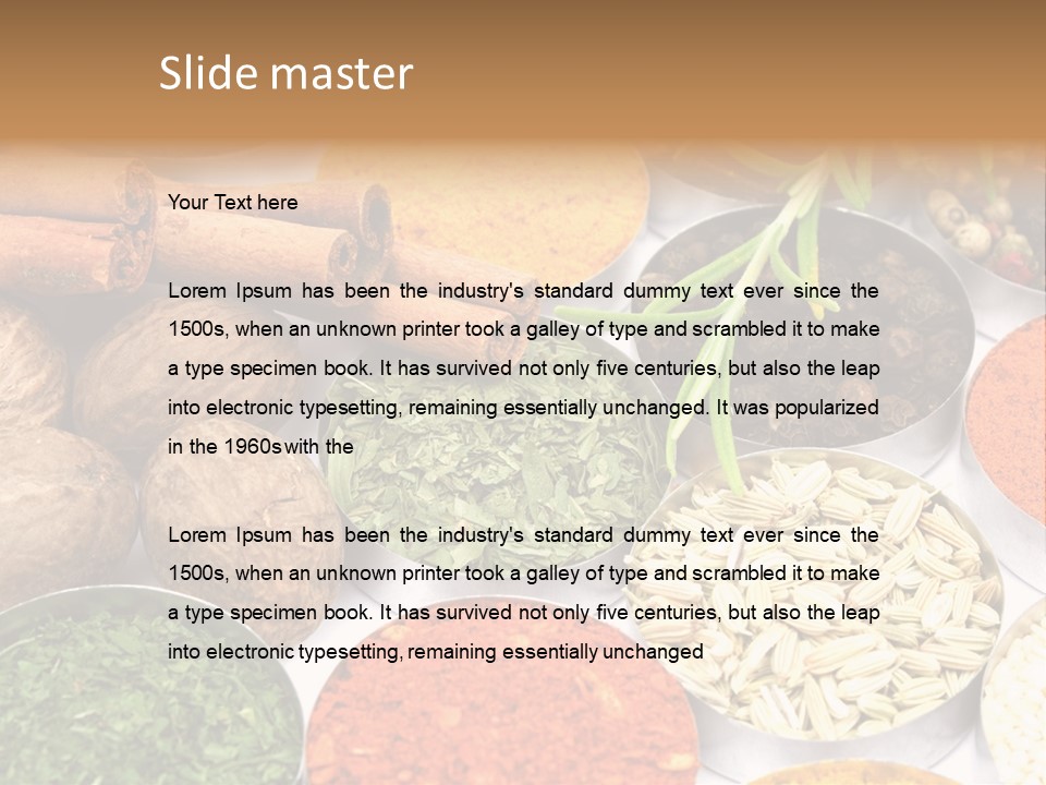 Spices And Herbs Used In Indian Cooking PowerPoint Template