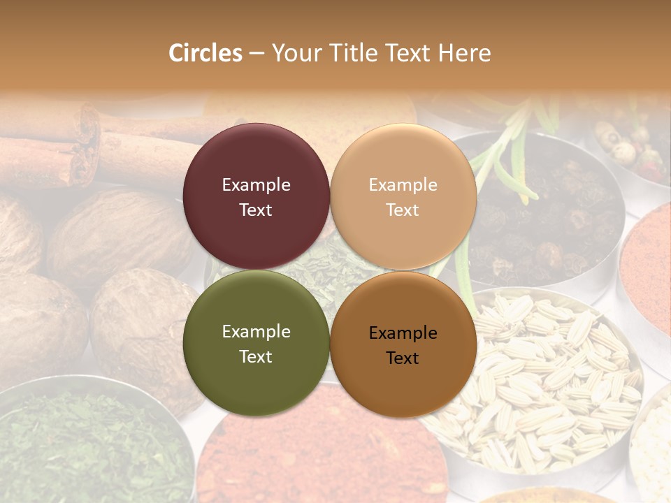 Spices And Herbs Used In Indian Cooking PowerPoint Template