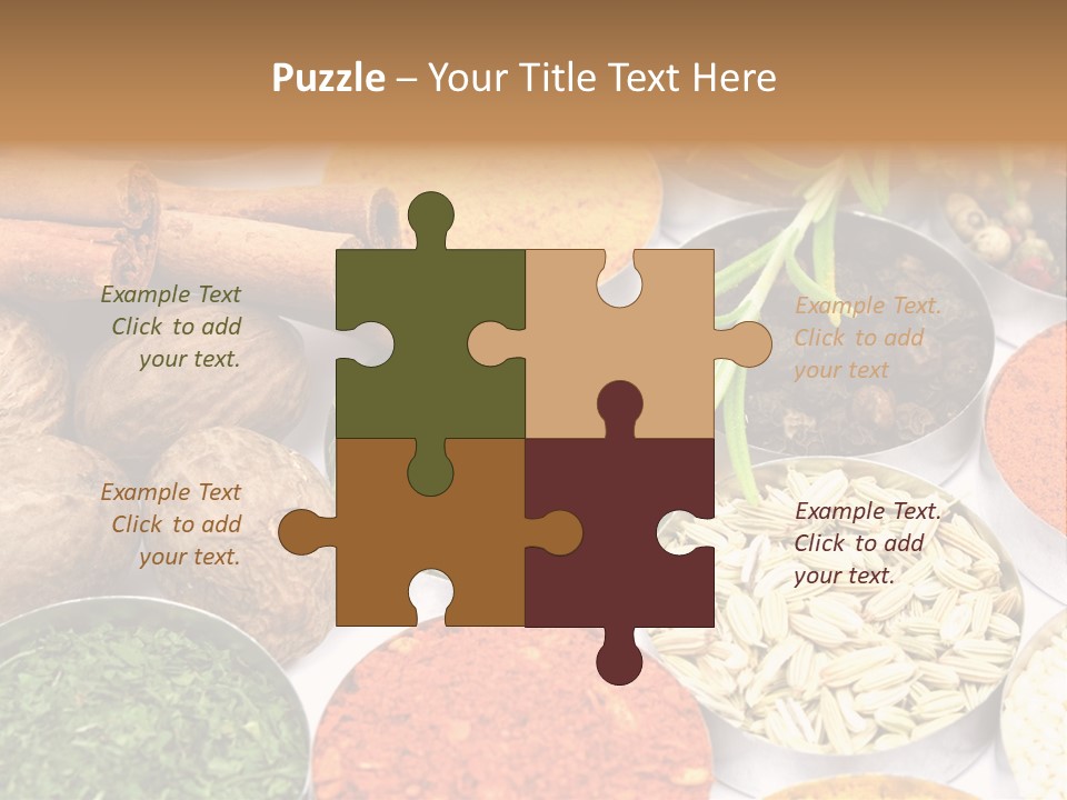 Spices And Herbs Used In Indian Cooking PowerPoint Template