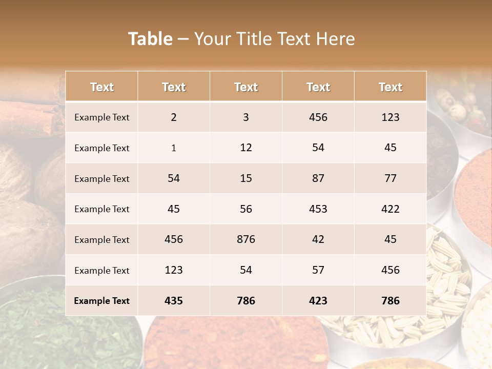 Spices And Herbs Used In Indian Cooking PowerPoint Template