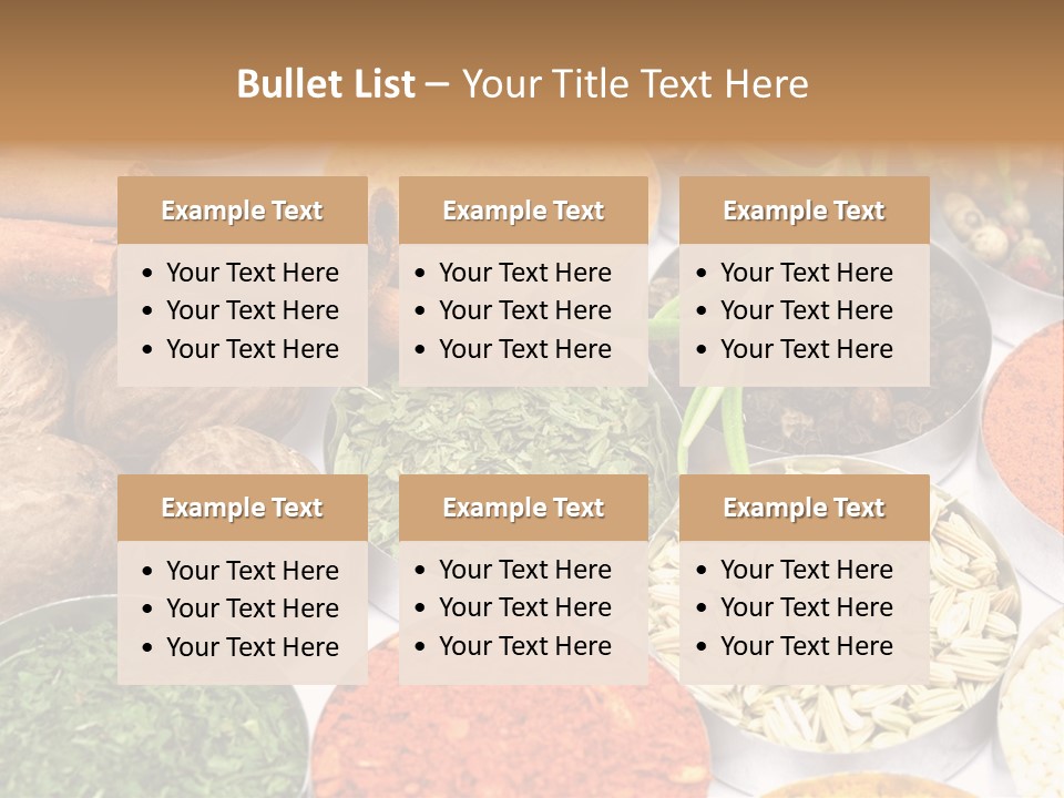 Spices And Herbs Used In Indian Cooking PowerPoint Template