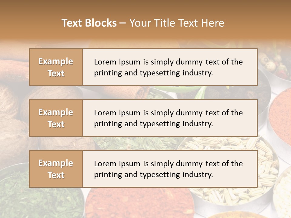 Spices And Herbs Used In Indian Cooking PowerPoint Template