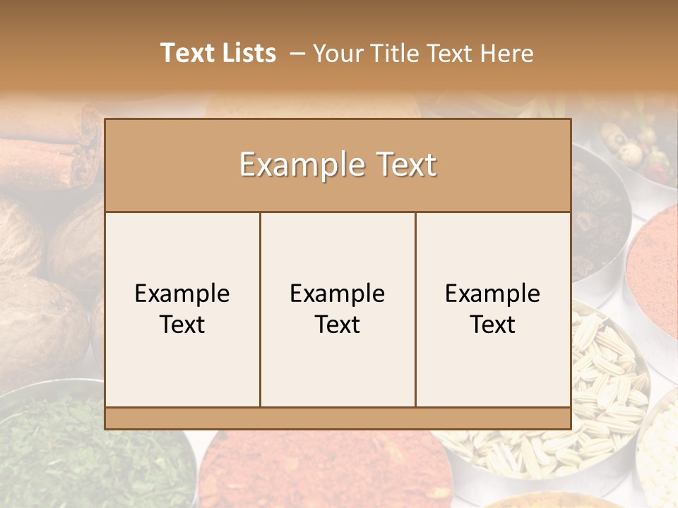Spices And Herbs Used In Indian Cooking PowerPoint Template