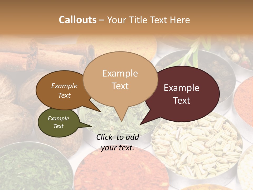 Spices And Herbs Used In Indian Cooking PowerPoint Template