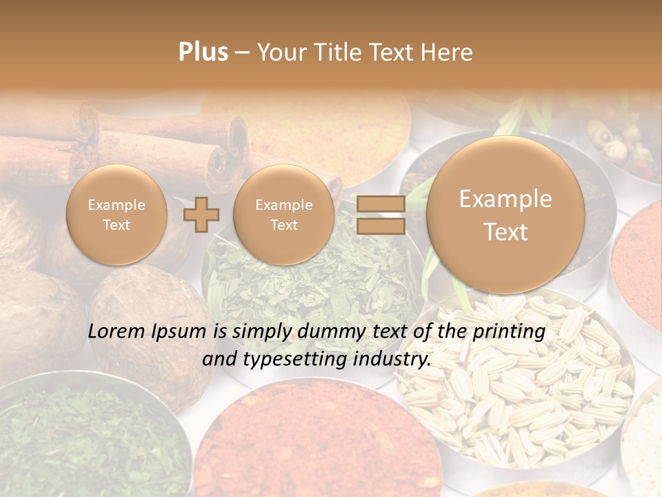 Spices And Herbs Used In Indian Cooking PowerPoint Template