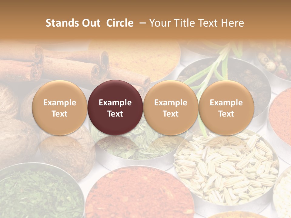 Spices And Herbs Used In Indian Cooking PowerPoint Template