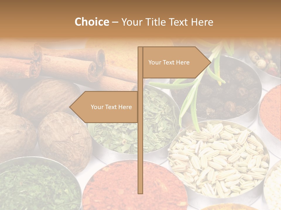 Spices And Herbs Used In Indian Cooking PowerPoint Template