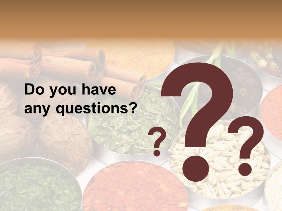 Spices And Herbs Used In Indian Cooking PowerPoint Template