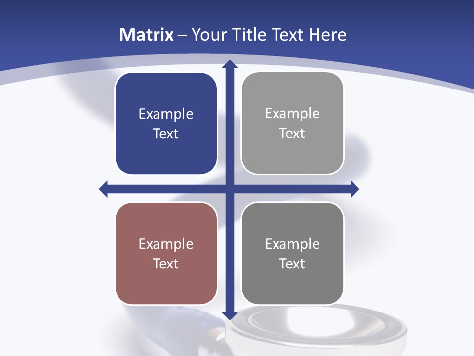 Blue Stethoscope Isolated In White Background PowerPoint Template