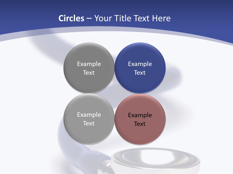 Blue Stethoscope Isolated In White Background PowerPoint Template