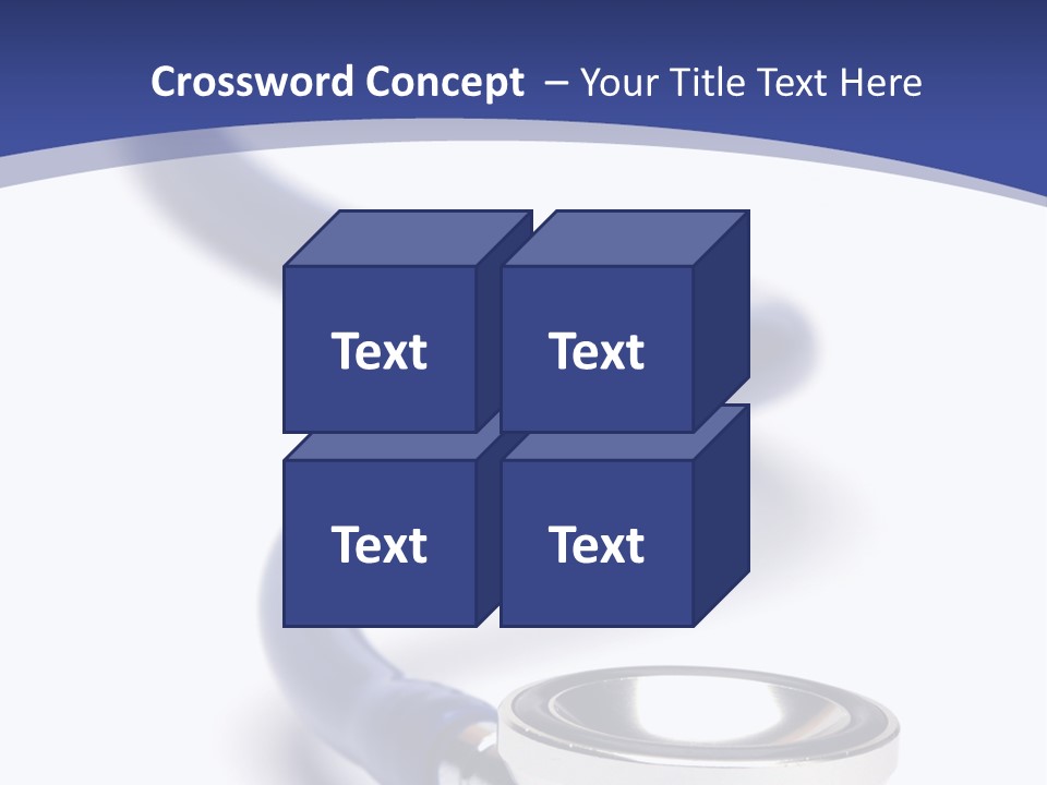 Blue Stethoscope Isolated In White Background PowerPoint Template