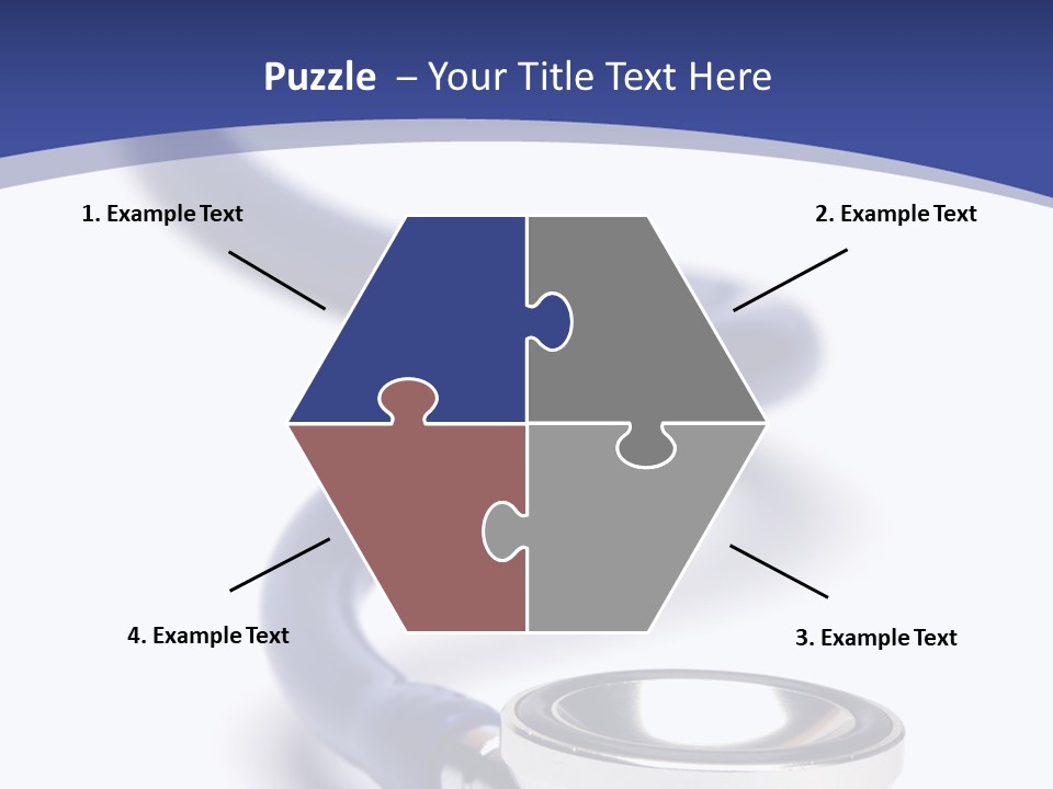 Blue Stethoscope Isolated In White Background PowerPoint Template