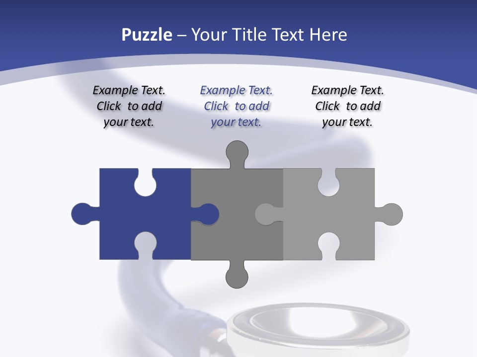 Blue Stethoscope Isolated In White Background PowerPoint Template