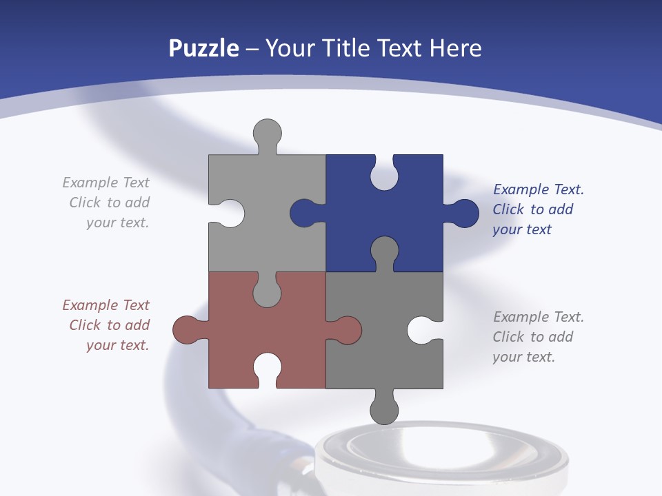 Blue Stethoscope Isolated In White Background PowerPoint Template