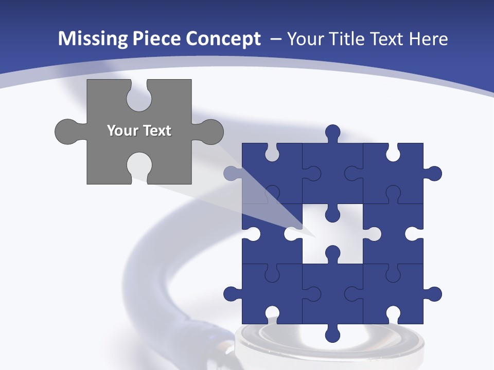 Blue Stethoscope Isolated In White Background PowerPoint Template