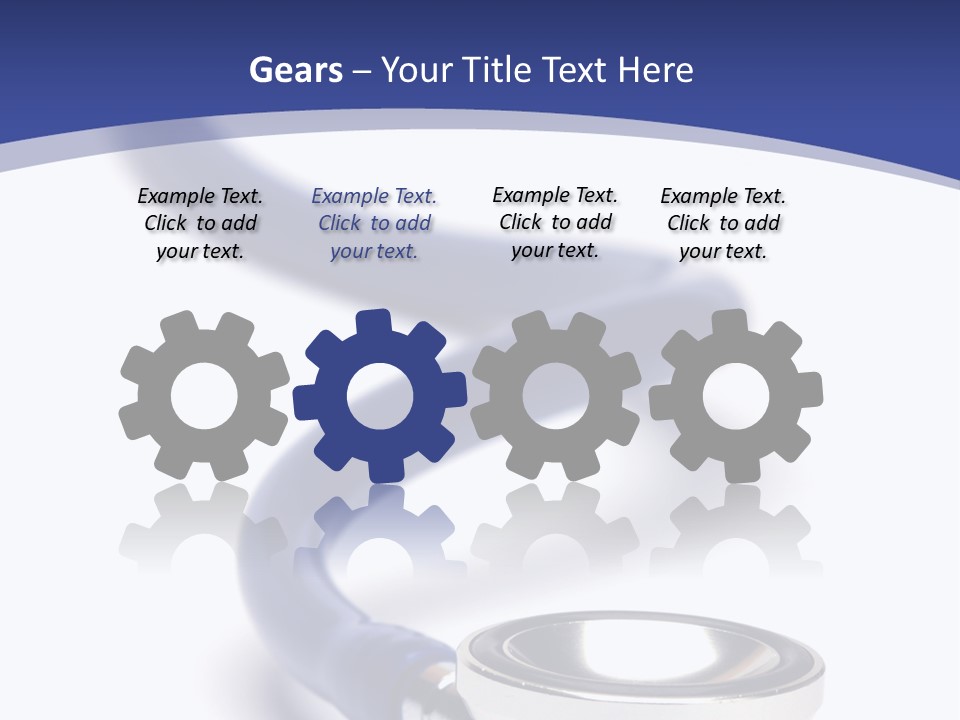 Blue Stethoscope Isolated In White Background PowerPoint Template