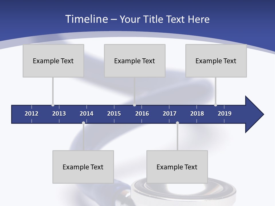 Blue Stethoscope Isolated In White Background PowerPoint Template