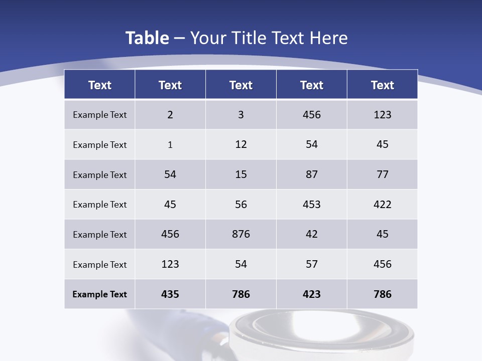 Blue Stethoscope Isolated In White Background PowerPoint Template