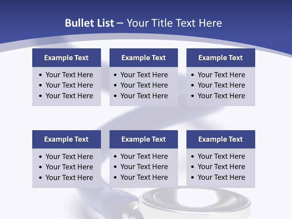 Blue Stethoscope Isolated In White Background PowerPoint Template