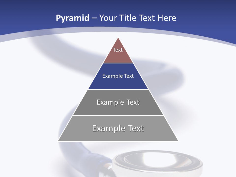Blue Stethoscope Isolated In White Background PowerPoint Template